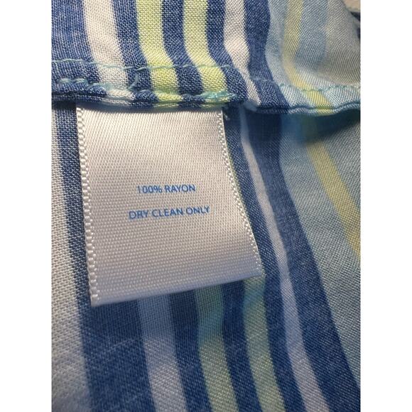 Southern Tide Striped Tank T-Shirt Dress With Fringe Size Medium - Picture 5 of 6